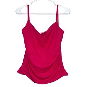 Miraclesuit Fuchsia Ruched Tankini Swim Top